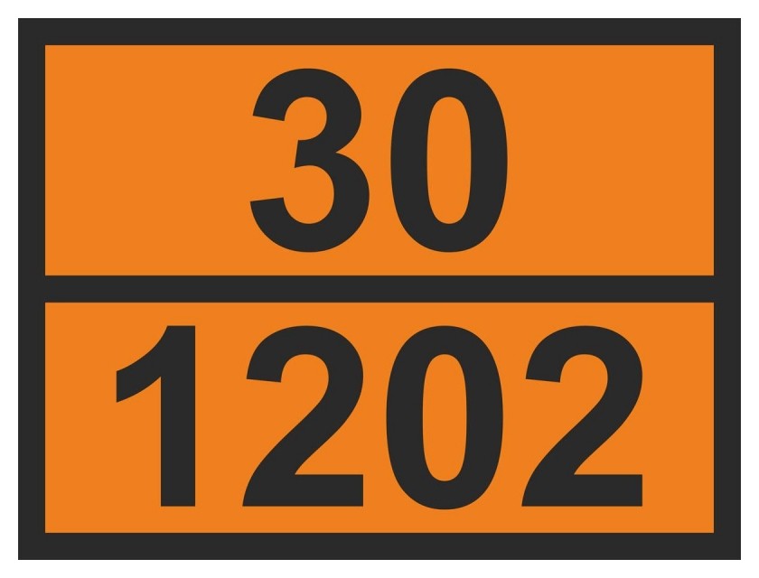 

Знак безопасности О12 знак ООН 30/1202. дизель., 300х400 мм, пленка