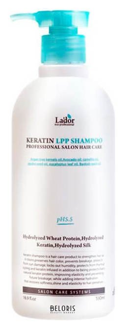 Безщелочной кератиновый шампунь для волос LADOR