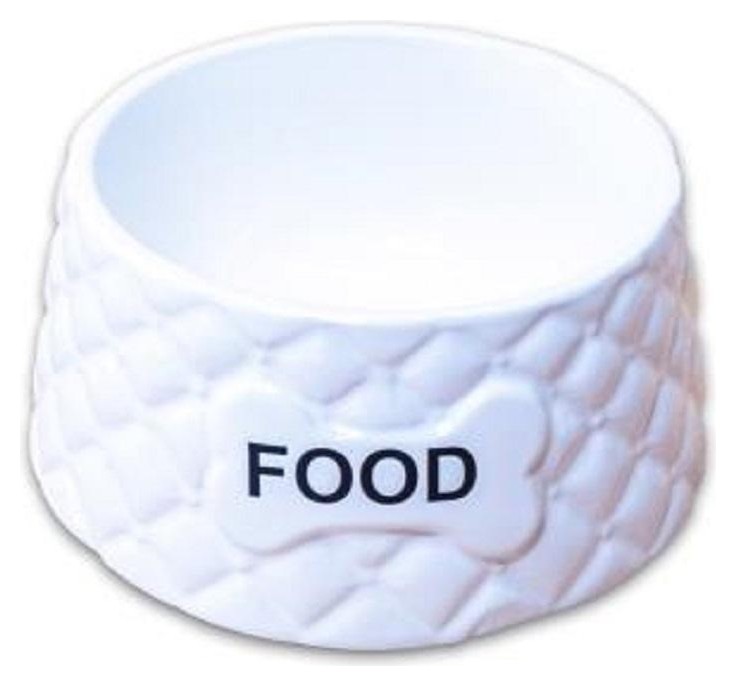 Миска керамическая для собак Food белая 680мл 5006729, 4000945006729 КерамикАрт