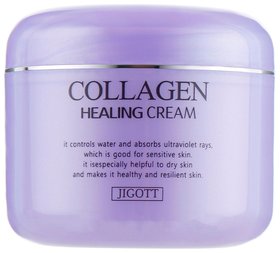 Крем для лица Ночной омолаживающий лечебный с коллагеном Collagen Healing Cream Jigott
