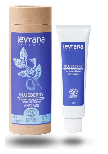 Ночной крем для лица Черника  Levrana