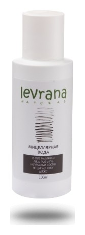 Чёрная мицеллярная вода для снятия макияжа Детокс  Levrana