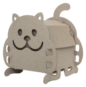 Набор для творчества сборный картонный домик для раскрашивания, котик Smubic