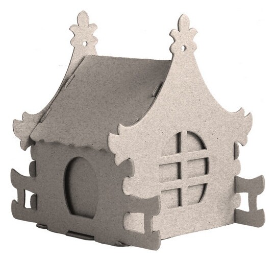 Набор для творчества сборный картонный домик для раскраш., ирис,30010-505 Smubic