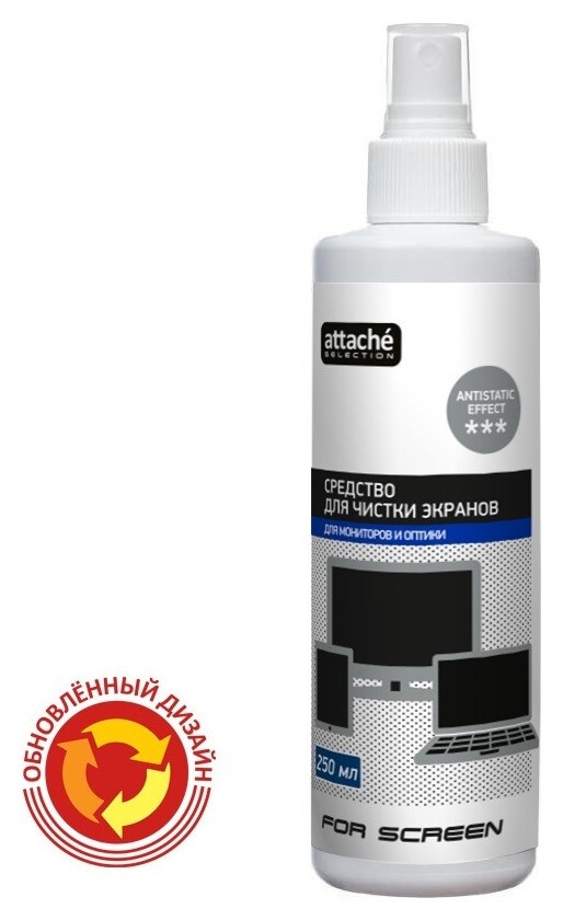 Спрей Attache Selection For Screen для экранов и оптики, 250 мл  Attache