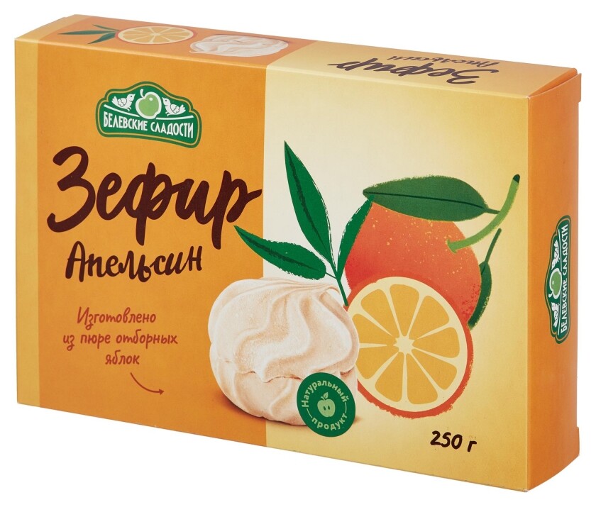 Зефир апельсиновый, 250 г  Белёвские сладости