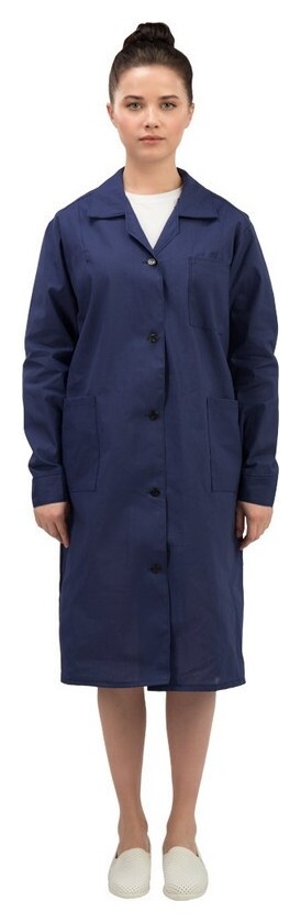 Халат рабочий женский/у02-хл синий (Р.56-58) 170-176  