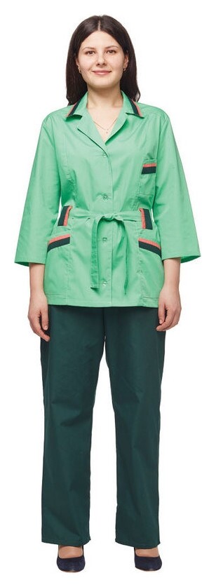 Костюм для горничных и уборщиц у04-кбр салатов/зел(Р.52-54)р.158-164  