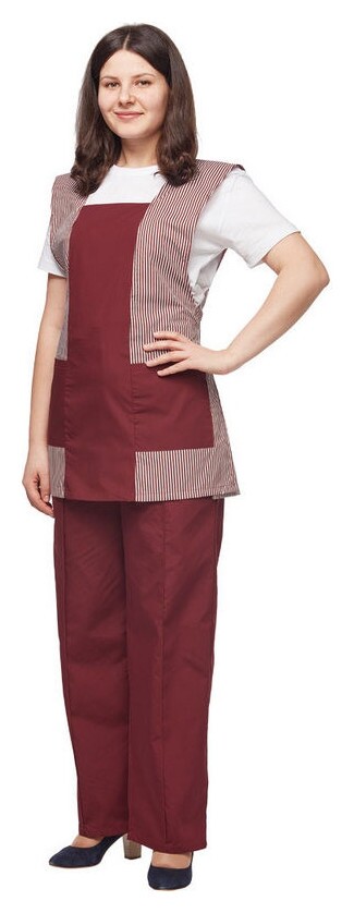 Костюм для горничных и уборщиц у08-сбр бордо (Р.44-46)р.170-176  