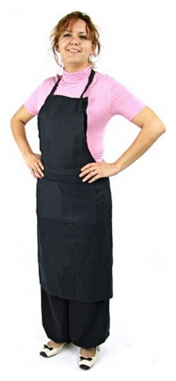 Фартук х/б, тк. диагональ, цвет черный, тип Б 