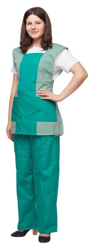 Костюм для горничных и уборщиц у08-сбр зелен (Р.56-58)р.158-164  