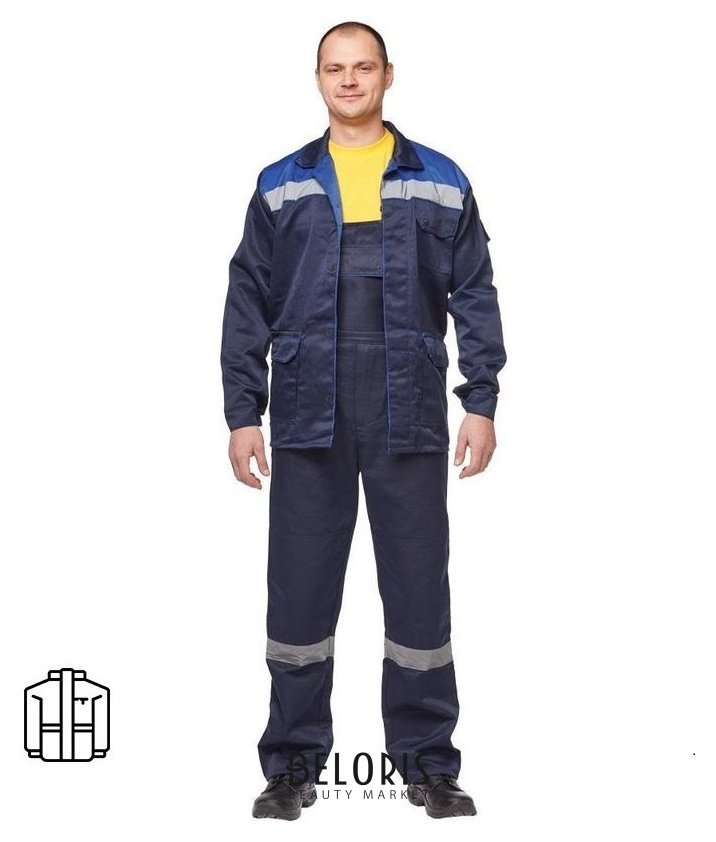 Куртка рабочая летняя мужская л03-КУ с СОП синяя NNB