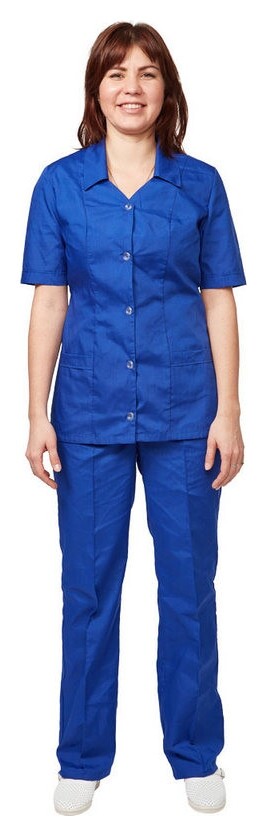 Костюм для горничных и уборщиц женский у12-кбр василек (Р.48-50)р.158-164  