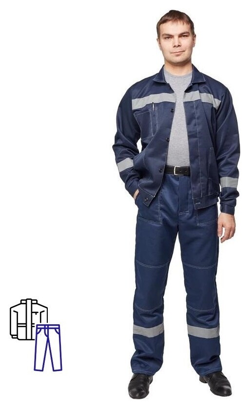 Спец.одежда летняя костюм муж. л22-кбр т.син. (Р.60-62) 170-176  