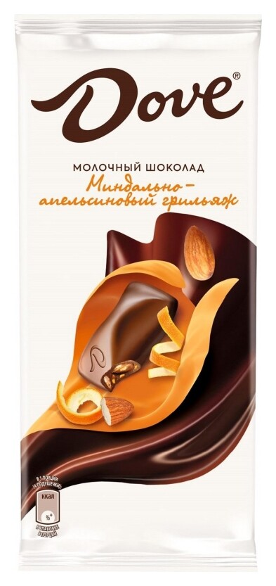 Шоколад Dove молочный шоколад миндаль апельсин, 90 г Dove Chocolate
