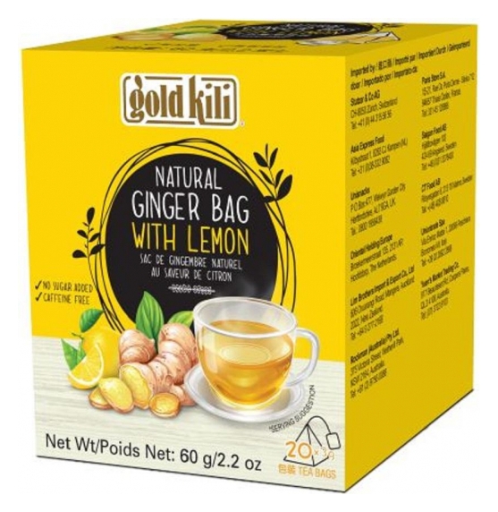 Чай Gold Kili имбирь натуральный с лимоном пакетирован.в пирамид., 20пак/уп