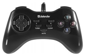 Геймпад проводной (PC) Defender Game Master G2 Usb, черный Defender