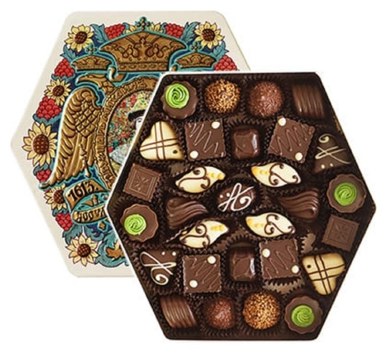 Набор конфет красный октябрь 1/300 жесть банка (Дом романовых) 200x200x40  Красный октябрь