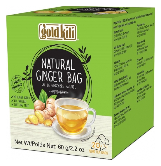 Чай Gold Kili имбирь натуральный пакетированный в пирамидках, 20пак/уп