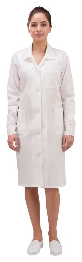 Халат рабочий женский/у02-хл белый (Р.40-42) 158-164  