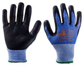 Перчатки защитные от порезов Jetasafety Jcn051 трикотаж. 5кл. цв.синий р.xl Jeta Safety