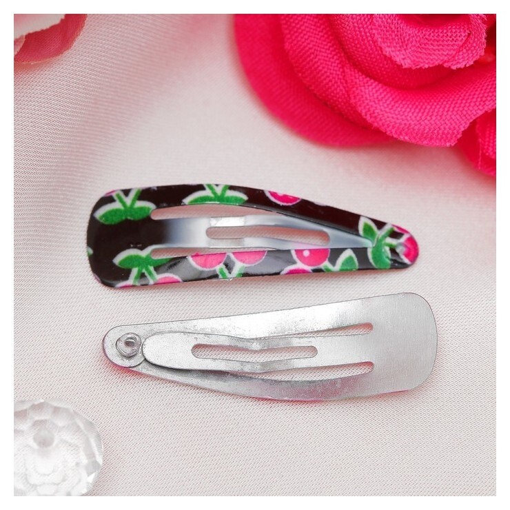 Заколки для волос "Цветик" вишенка (Набор 12 шт.)  