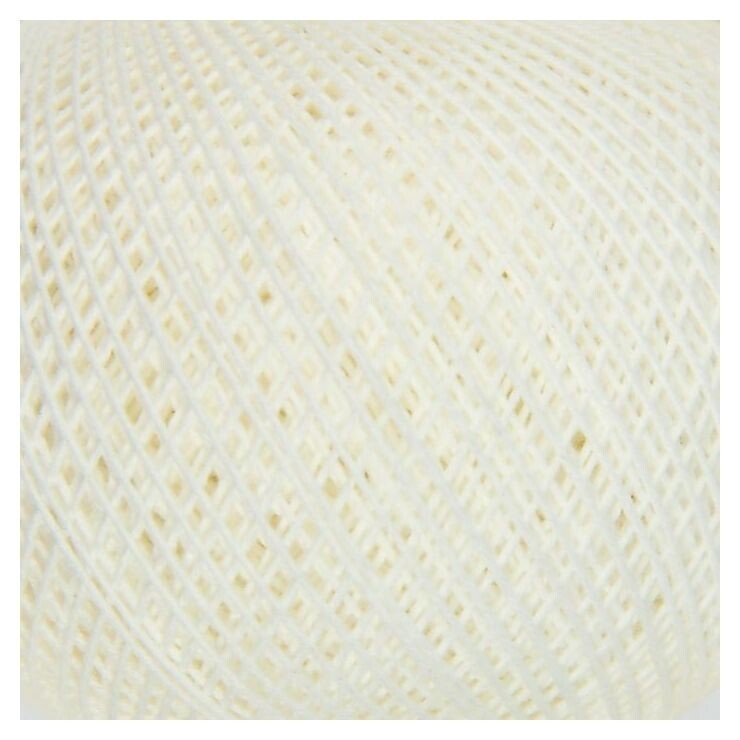 Нитки вязальные "Снежинка" 230м/25гр 100% хлопок цвет белый  ПНК им. Кирова