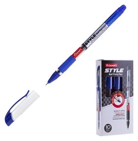 Ручка шариковая Luxor Style, узел 0.7 мм, чернила синие, резиновый упор Luxor