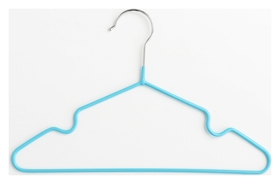 Вешалка-плечики для одежды детская с антискользящим покрытием, размер 30-34, цвет синий 