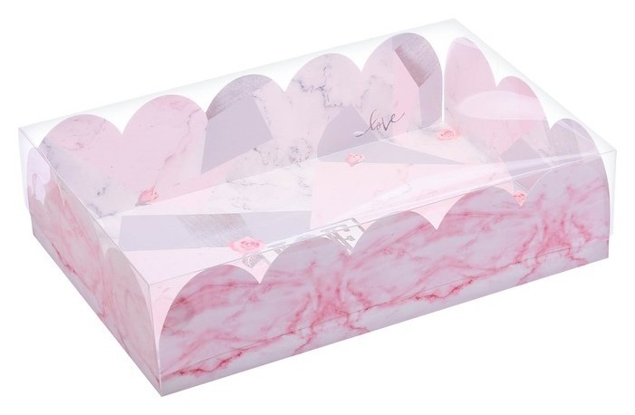 Коробка подарочная с Pvc-крышкой Love, 20 × 30 × 8 см