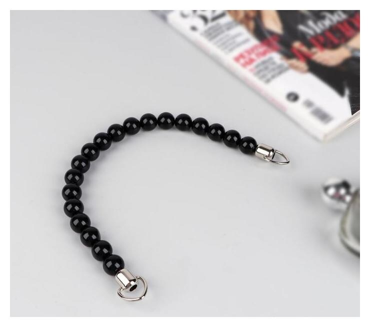 Ручка для сумки, 34 × 1,5 см, цвет чёрный  