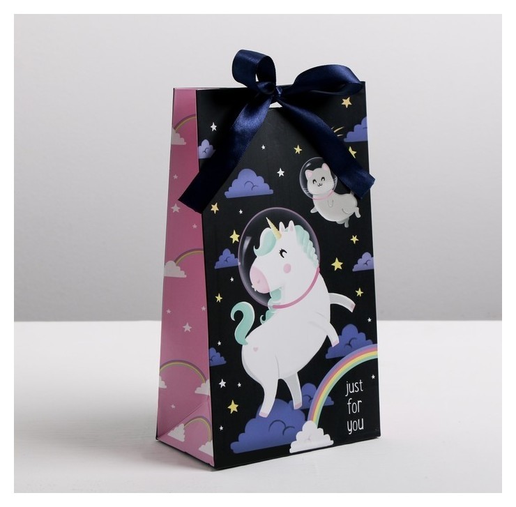

Пакет подарочный с лентой Just For You, 13 × 23 × 7 см (10 шт.), Белый