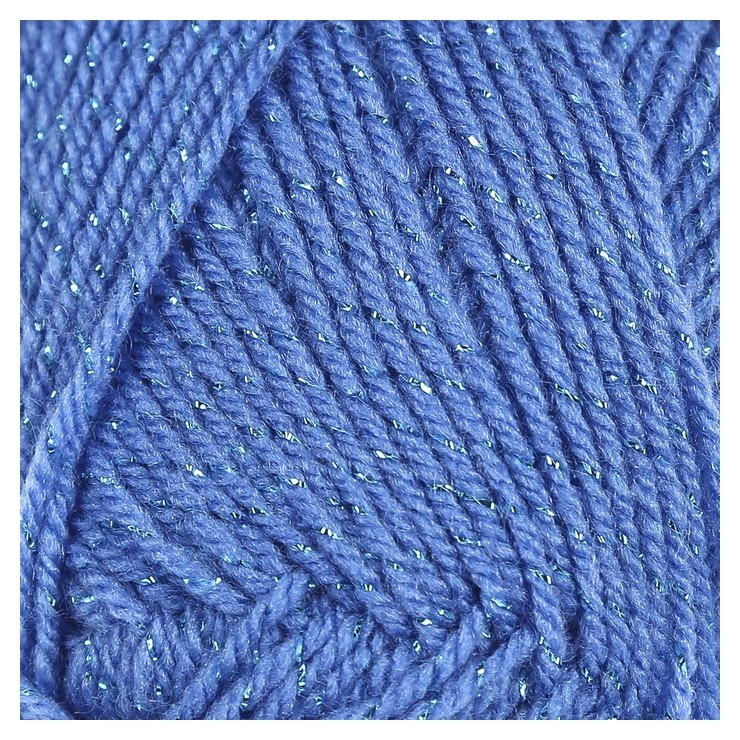 

Пряжа "Праздничная" 48% кашмилон, 48% акрил, 4% метанит 160м/50гр (018 мадонна), Синий