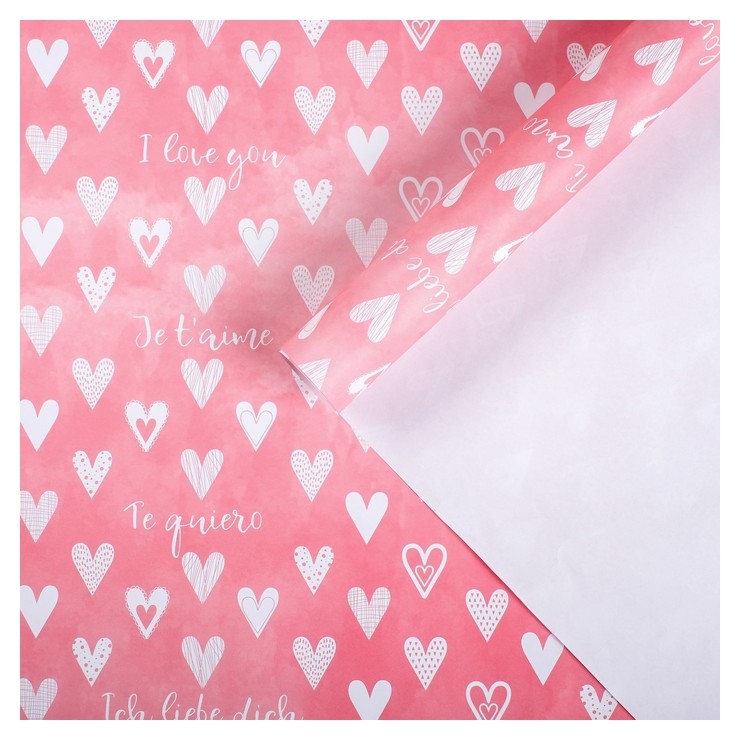 

Бумага крафтовая With Love, 70 × 100 см, Розовый