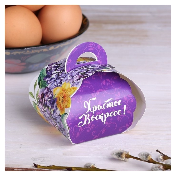

Пасхальная коробочка для яйца «Весенние цветы», Фиолетовый