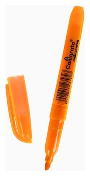 Маркер-текстовыделитель скошенный 5 мм, оранжевый