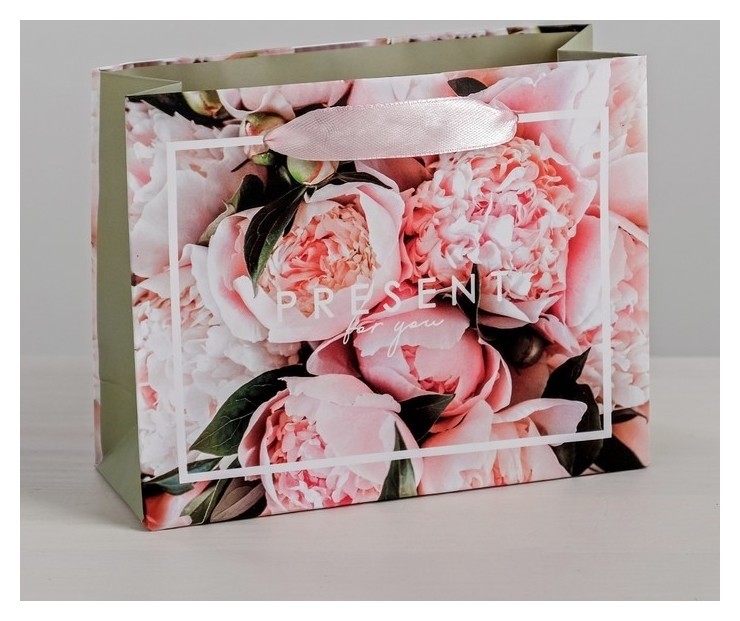 

Пакет ламинированный горизонтальный Present, S 15 × 12 × 5,5 см, Розовый