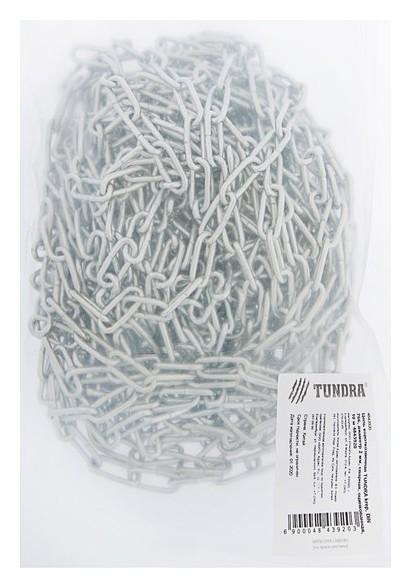 

Цепь короткозвенная Tundra Krep, DIN 766, диаметр 2 мм, сварная, оцинкованная, 10 м
