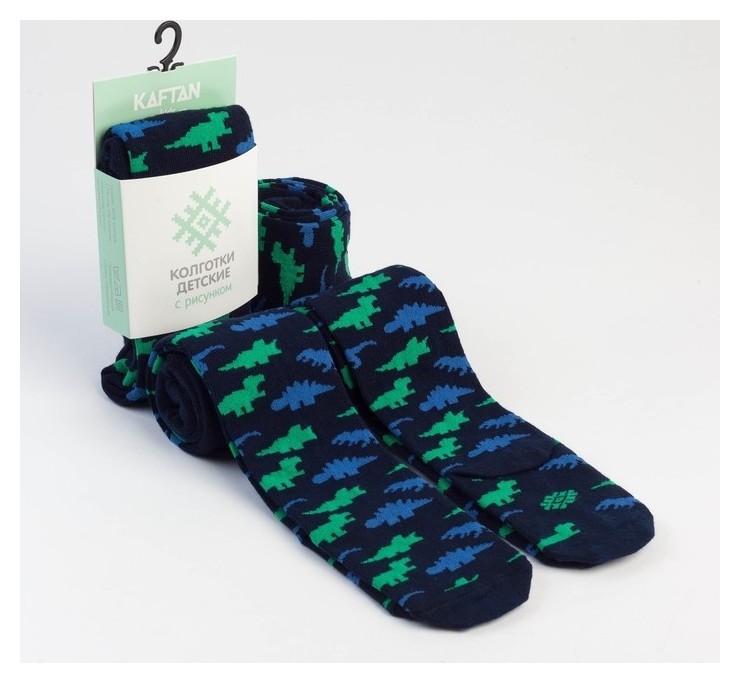 

Колготки детские Kaftan "Динозавры" 116-122 см, синий