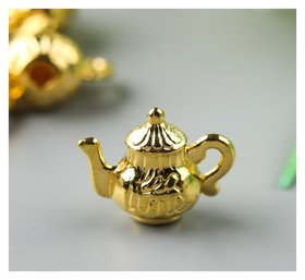 Декоративный элемент "Чайник", цвет золото 
