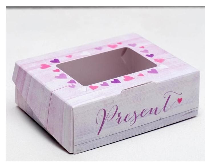 Коробка складная Present, 10 × 8 × 3.5 см