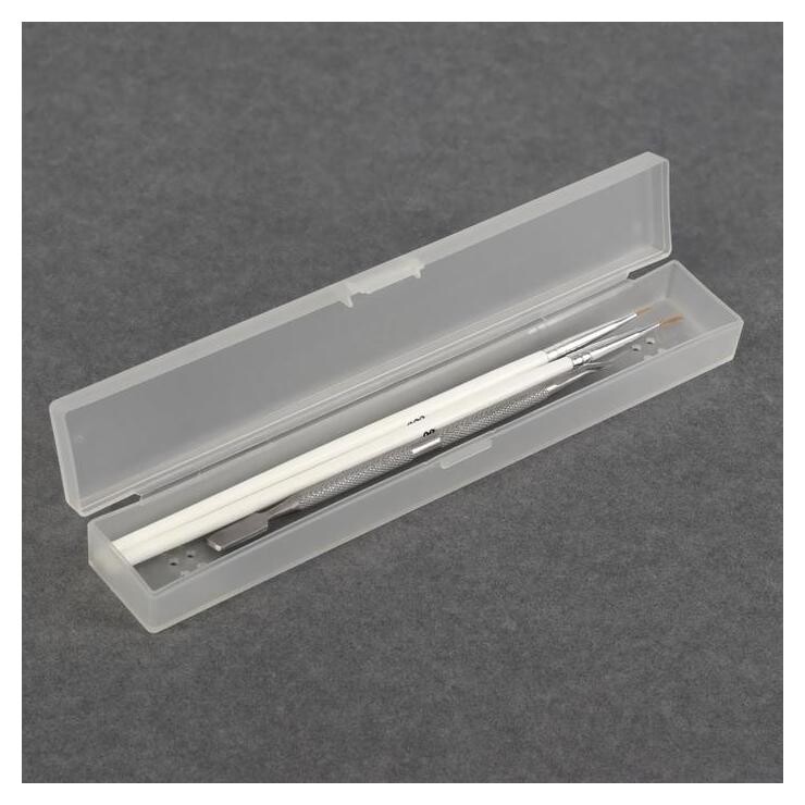 Органайзер для маникюрных/косметических принадлежностей, с крышкой, 18,9 × 3,1 × 2,2 см, цвет прозрачный  Queen Fair