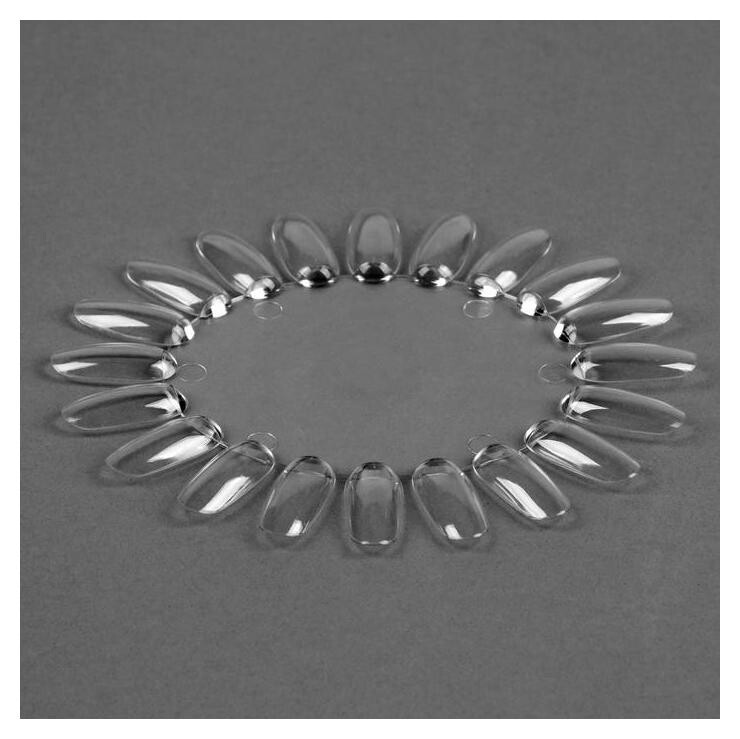 Палитра для лаков «Овал», 20 ногтей, цвет прозрачный  