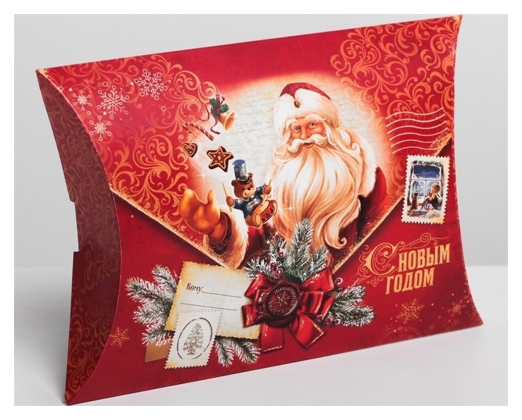 

Коробка сборная фигурная «Новогодняя почта», Красный