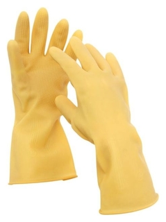 Перчатки хозяйственные латексные Komfi «Сверхпрочные», размер М, 97 гр, цвет жёлтый Komfi