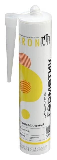 Герметик Kronbuild, силиконовый, универсальный, прозрачный, 280 мл  KRONbuild
