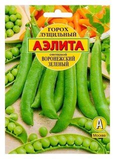 Семена горох овощной воронежский зеленый, 25 г Агрофирма Аэлита