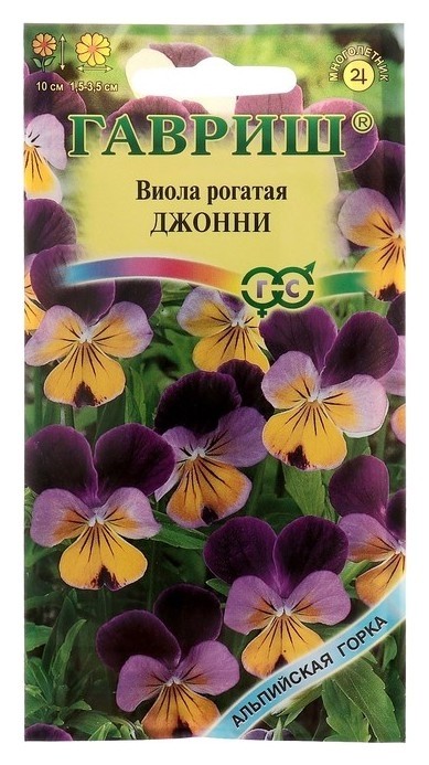 

Семена цветов виола "Джонни", рогатая, Мн, 0,01 г, Разноцветный