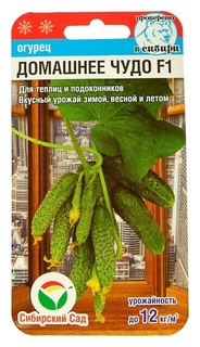 Семена огурец "Домашнее чудо" F1, раннеспелый, партенокарпический, 7 шт Сибирский сад