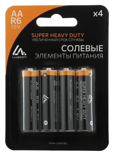 

Батарейка солевая Super Heavy Duty, AA, R6